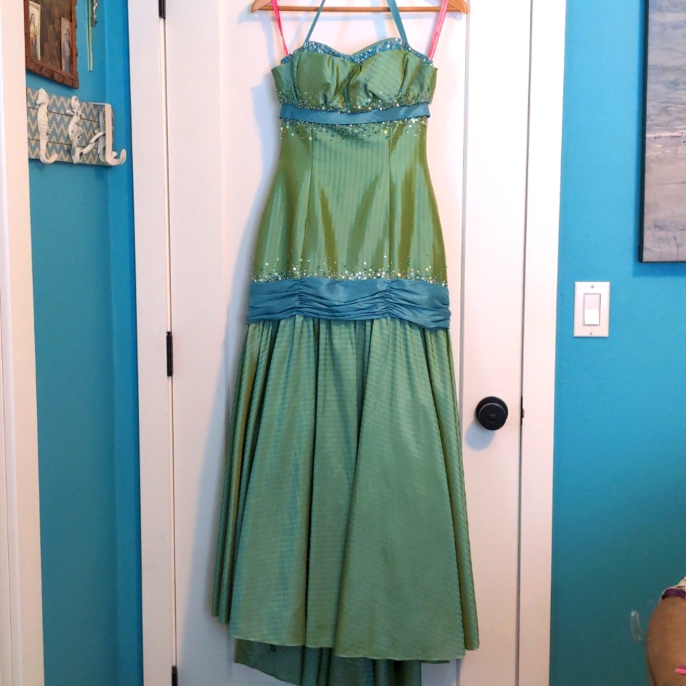 Floor length corset mermaid style dress
